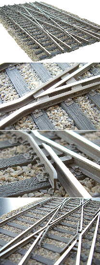 Kreuzungsbausatz Kr1:3 für doppelte Gleisverbindung und Traversen DB