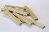 Abachi-Echtholzschwellenleiste 1000 mm 6 mm breit für Regelspurschwellen