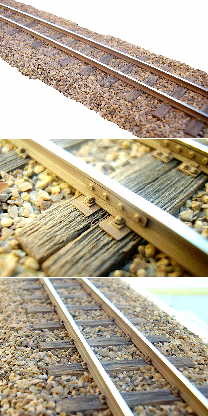 Spur 0e Gleisbauset Jagsttalbahn Oberbau mit Profil S33 auf Platte pr. Form 6, Ep. III bis V