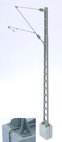 Spur 0 Bausatz 8.0 m Aufsetz-Flachmast DB Bauart C120