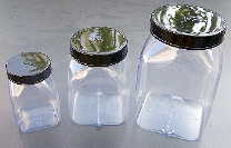 Weithals-Kunststoffdosen glasklar für Turfs und Blätter