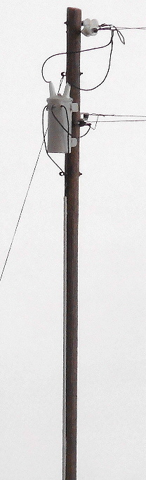 Bausatz U.S.-Powerline Pole, amerikanischer Stromanschlußmast Spur 0